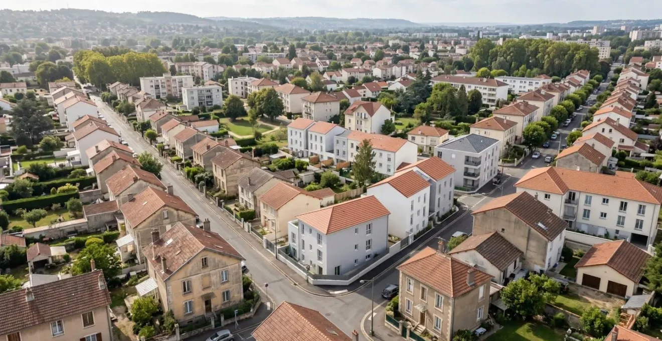 Analyse de données immobilières montrant l'évolution d'un quartier résidentiel en transformation