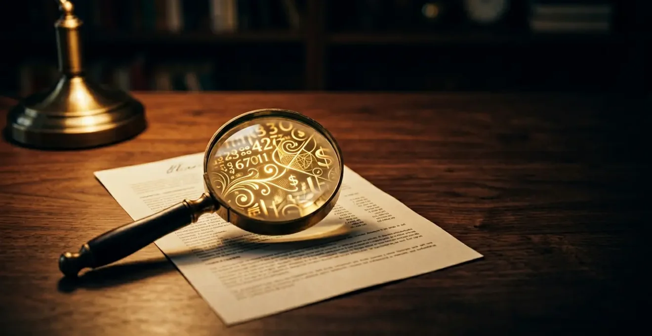 Illustration symbolique représentant le déchiffrement du TAEG et des frais dissimulés dans un crédit immobilier