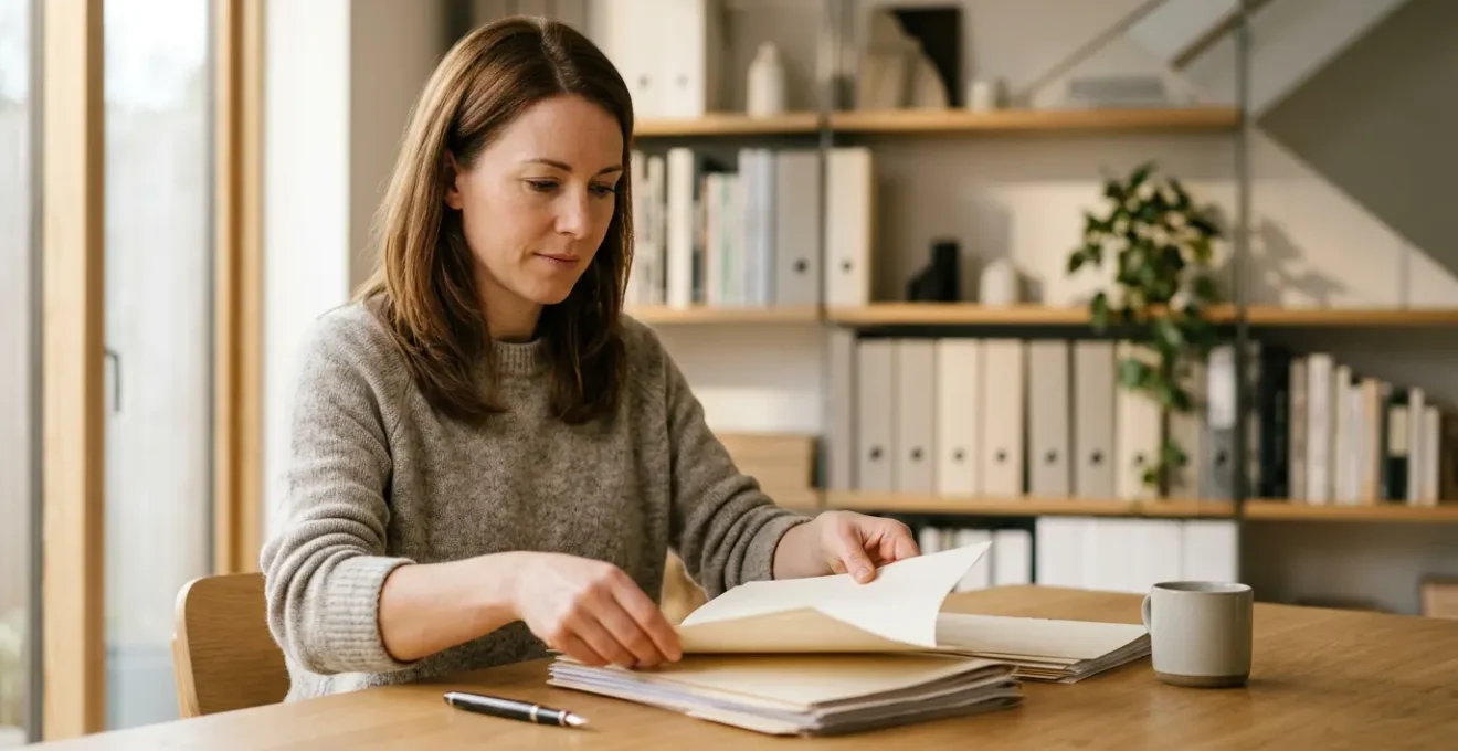 Professionnel libéral préparant un dossier de crédit immobilier en France