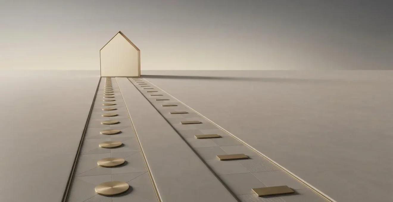 Représentation visuelle de la stratégie de financement avec deux prêts de durées différentes